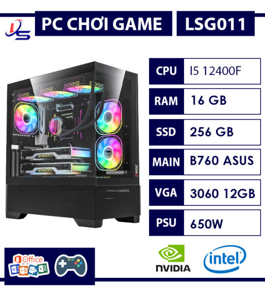 PC GAMING I5 12400F RTX 3060 12GB | RAM 16GB | SSD 256GB – LS011