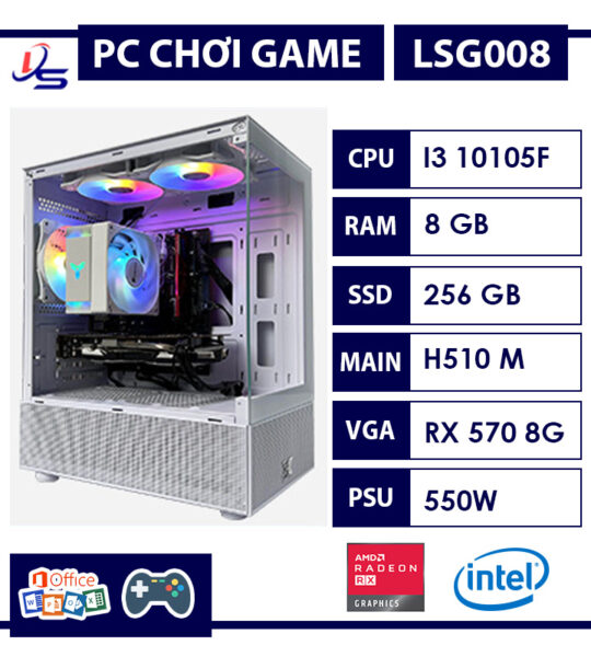 PC GAMING i3 10105F RX570 8GB | RAM 8GB | SSD 256GB