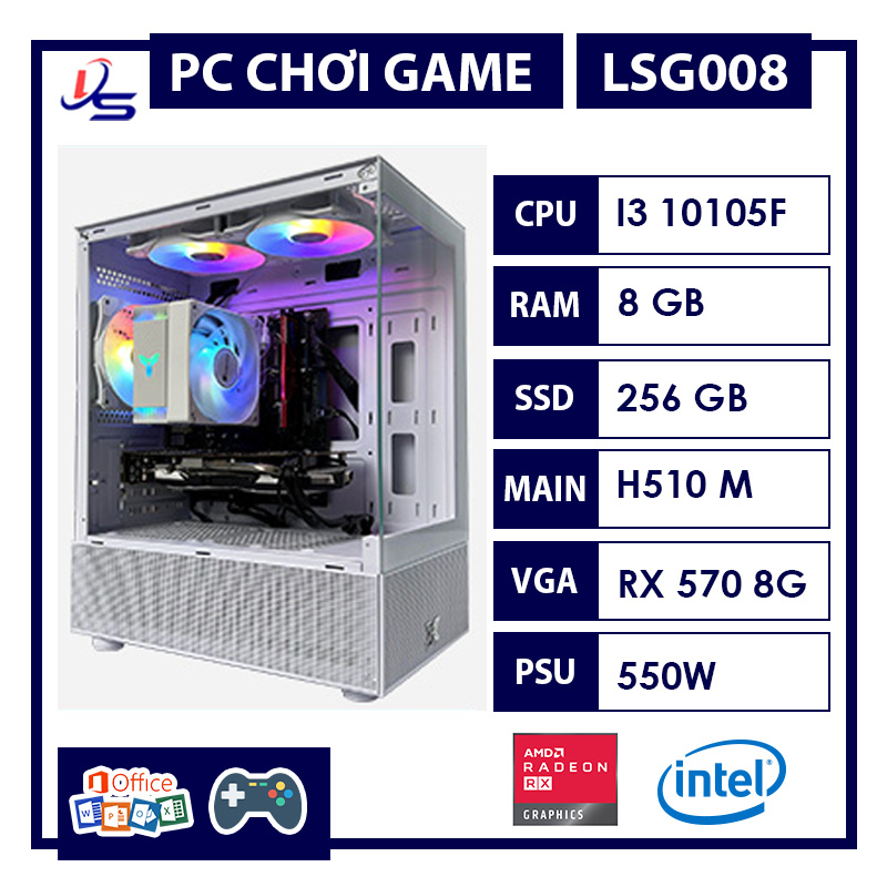 PC GAMING i3 10105F RX570 8GB | RAM 8GB | SSD 256GB 2 2 PC GAMING i3 10105F RX570 8GB | RAM 8GB | SSD 256GB