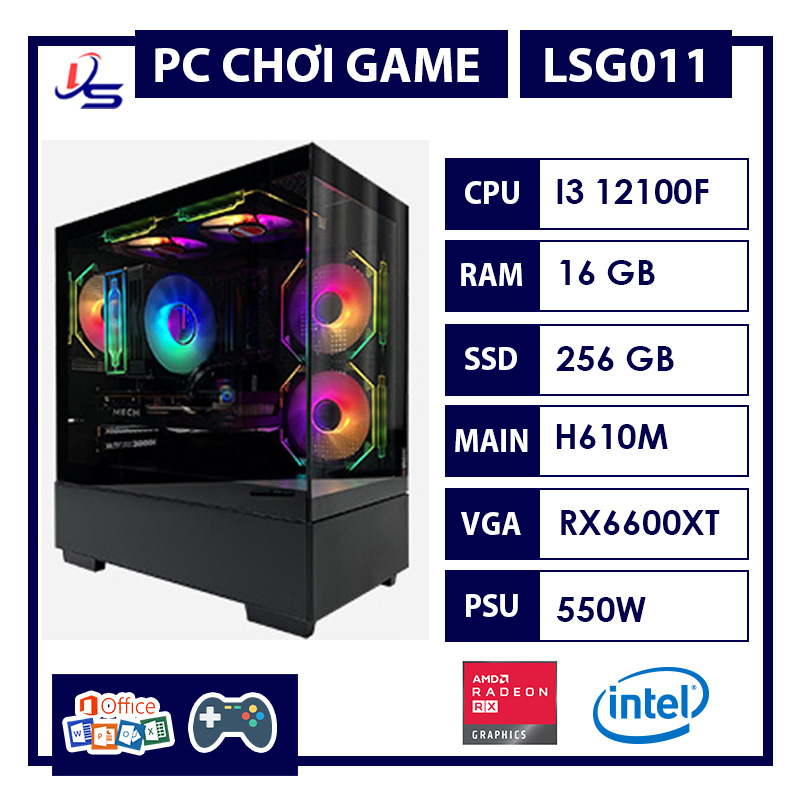 PC GAMING i3 12100F RX6600XT 8GB 3